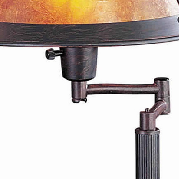 Benjara BM223703 Metal Body Swing Arm Table Lamp w...