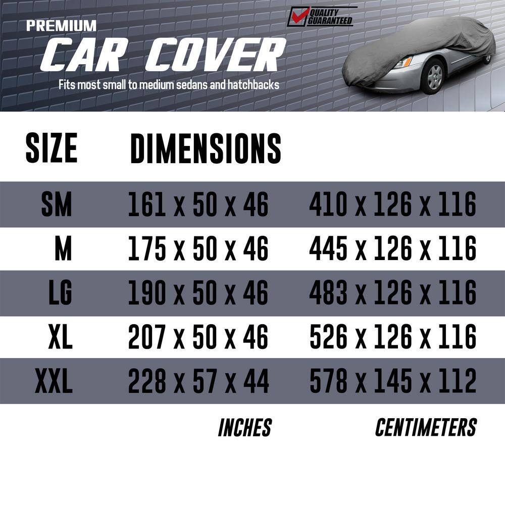 FH Group 225 in. x 80 in. x 47 in. XX-LARGE Non-Woven Water Resistant Exterior Car Cover DMC502-XXL