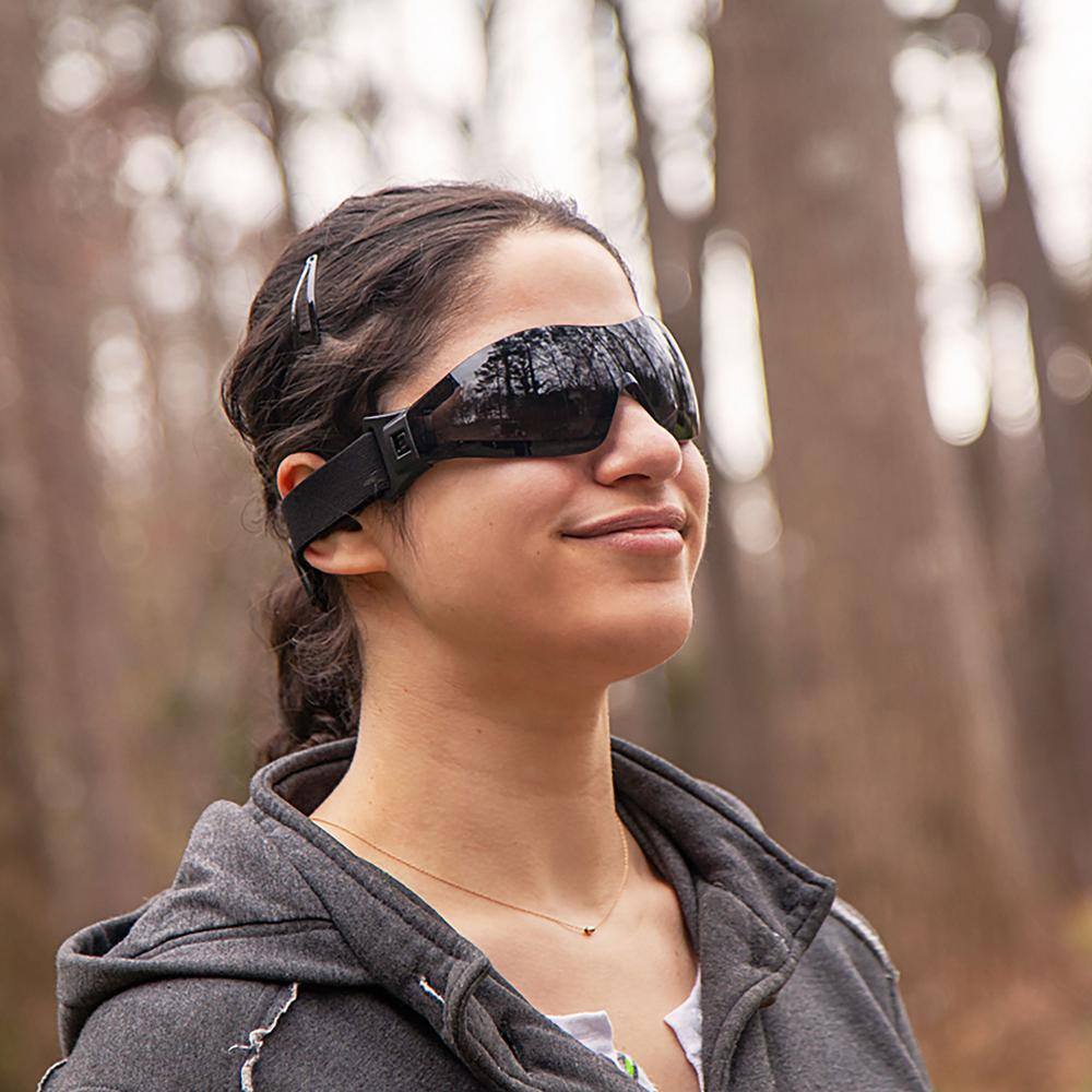 Safe Handler Black Mirage Safety Glasses with Adjustable Elastic Band (4-Pairs) SH-MRSG-BKLBKS-MS19-4