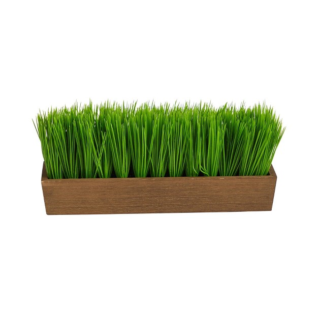 Nearly Natural 12-in Grass Artificial Plant In Decorative Planter