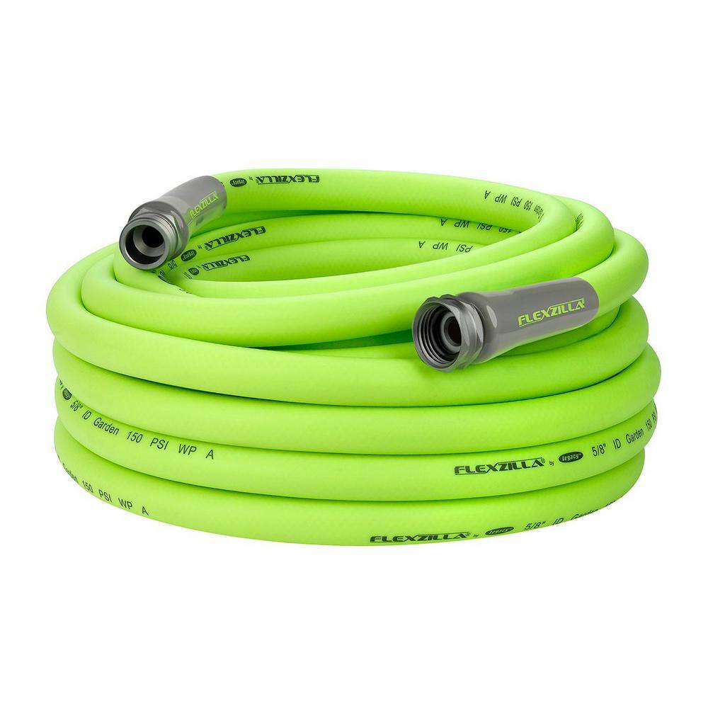 Flexzilla 58 in. x 50 ft. ZillaGreen Garden Hose with 34 in. GHT Fittings HFZG550YW-E