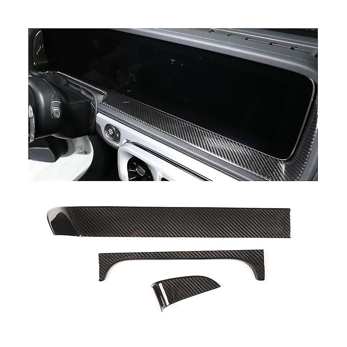 For - G-class G63 G350 G500 2019-2020 Dry Carbon Fiber Car Dashboard Display Screen Cover Trim Accessories