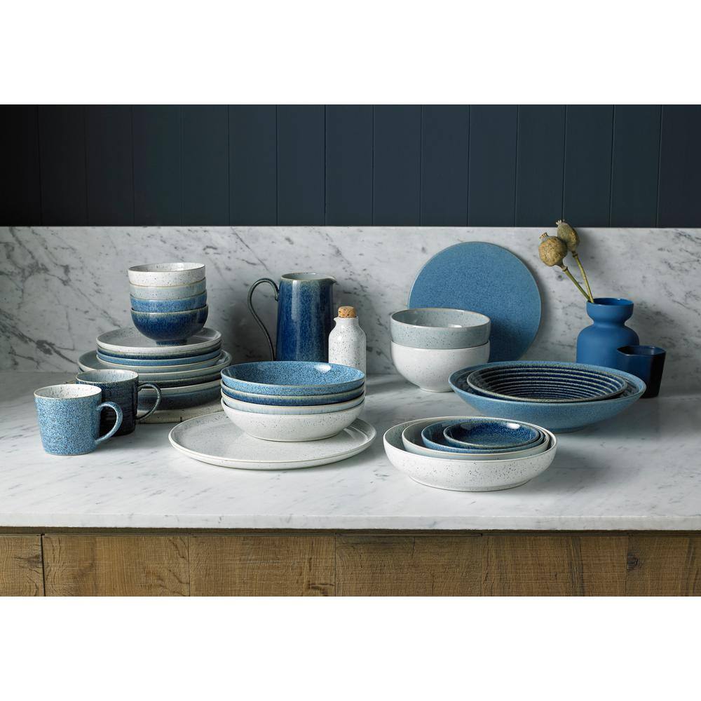 Denby Studio Blue Set of 4 Coupe Dinner Plate STB-0034