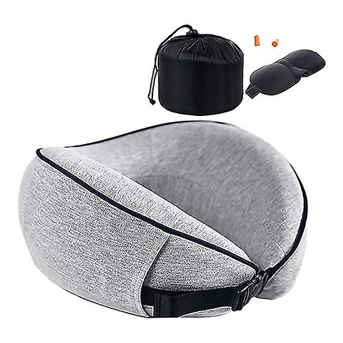 Neck Pillow for Traveling， Zippered Memory Foam Neck Pillow， Comfortable Air Plane Pillow， Airplane