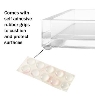 Lavish Home 6 in. W x 1 in. H x 10.5 in. D Rectangular Clear Acrylic Decorative Tray Set of 2 80-ACRYL-T-2