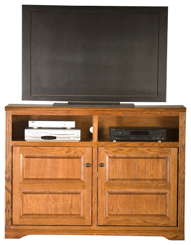 Oak Ridge 55 quotEntertainment Console   Traditional   Entertainment Centers And Tv Stands   by Eagle Furniture  Houzz