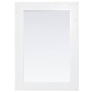 Home Decorators Collection 22 in. W x 30 in. H Framed Rectangular Bathroom Vanity Mirror in White 8106500410