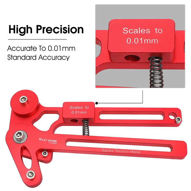 WEST BIKING Cycling Spoke Tension Meter Bracket 251   305mm Accessories Tool Bike Set Cycling Waterproof Spoke Tension Meter