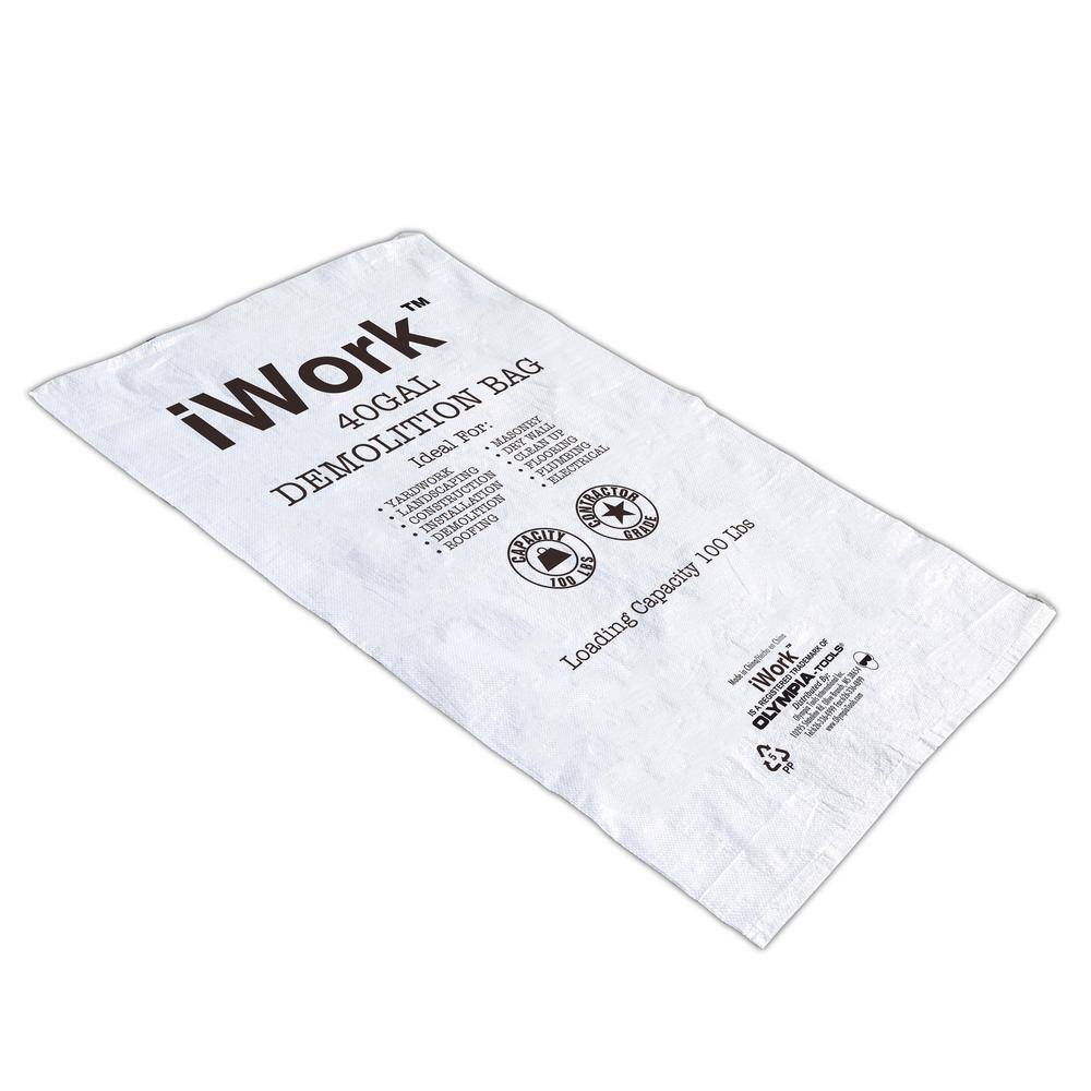 iWork 40 Gal. Contractor Trash Demolition Bags (20-Count) 83-658-220