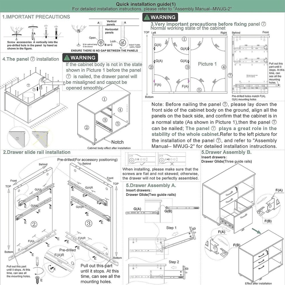 Yulika 3 Drawer White Wood Rolling File Cabinet