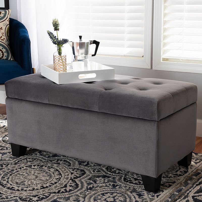 Baxton Studio Michaela Storage Ottoman