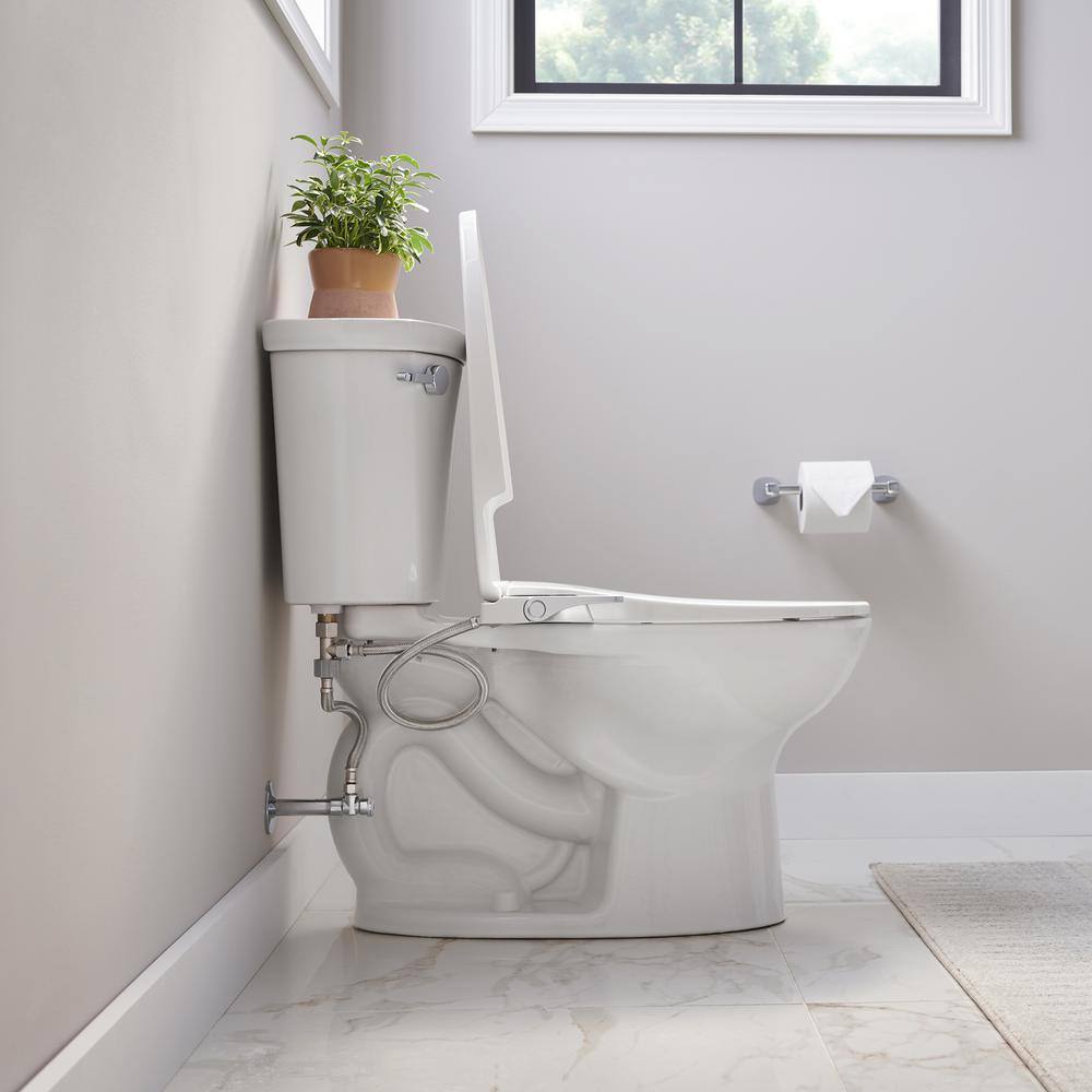 American Standard AquaWash Slim Non- Electric Slow Close Bidet Seat for Elongated Toilets in. White 8033A65G.020