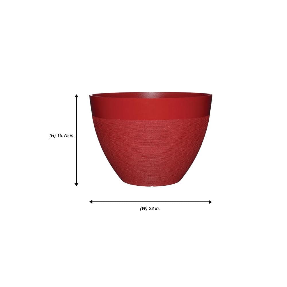 Decatur 22 in. American Red Resin Planter HD1330-342