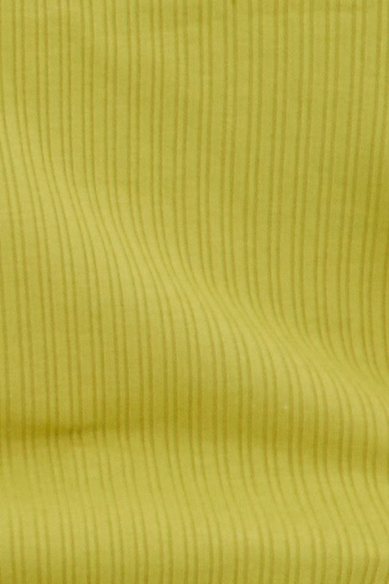Lime Singlet Top Sleeveless Rib Twist Front Jersey