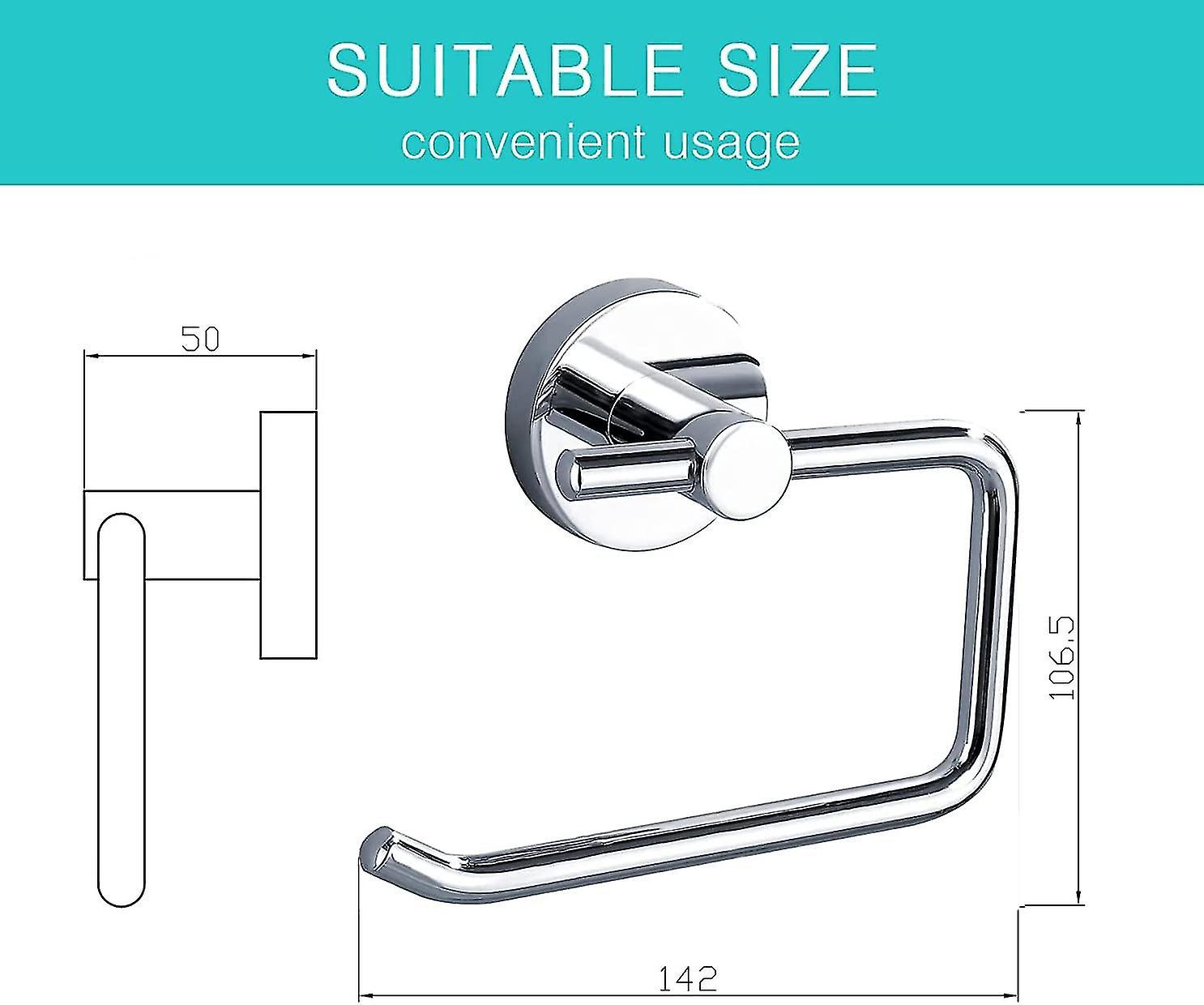 Round Wall Mounted Toilet Roll Holder Chrome Bath Paper Towel Holders Storage Mount Stand For Bathro