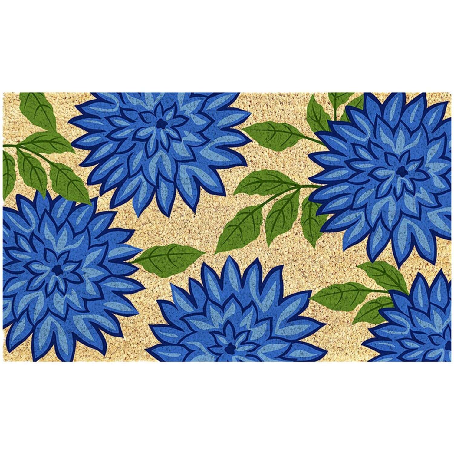 J and M Home Fashions 30 in. L X 18 in. W Multicolored Coir Door Mat