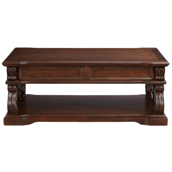 Alymere Rustic Brown Casual Lift Top Cocktail Table