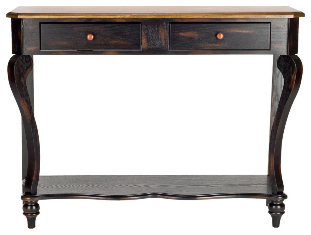 Rebecca Console With 2 Storage Drawer Tiger Dark Brown/Brown   Traditional   Console Tables   by V.S.D Furniture  Houzz