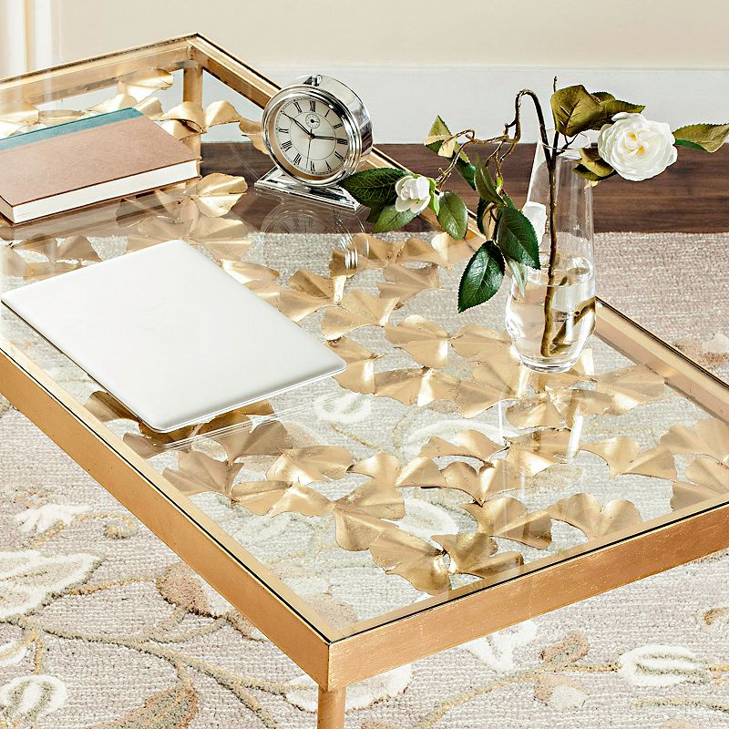 Safavieh Gold Finish Ginkgo Leaf Desk