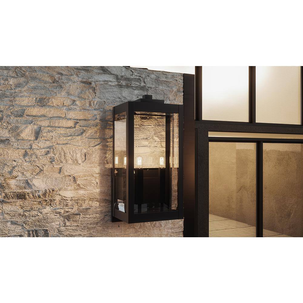 Quoizel Westover 2-Light Earth Black Outdoor Wall Lantern Sconce WVR8409EK