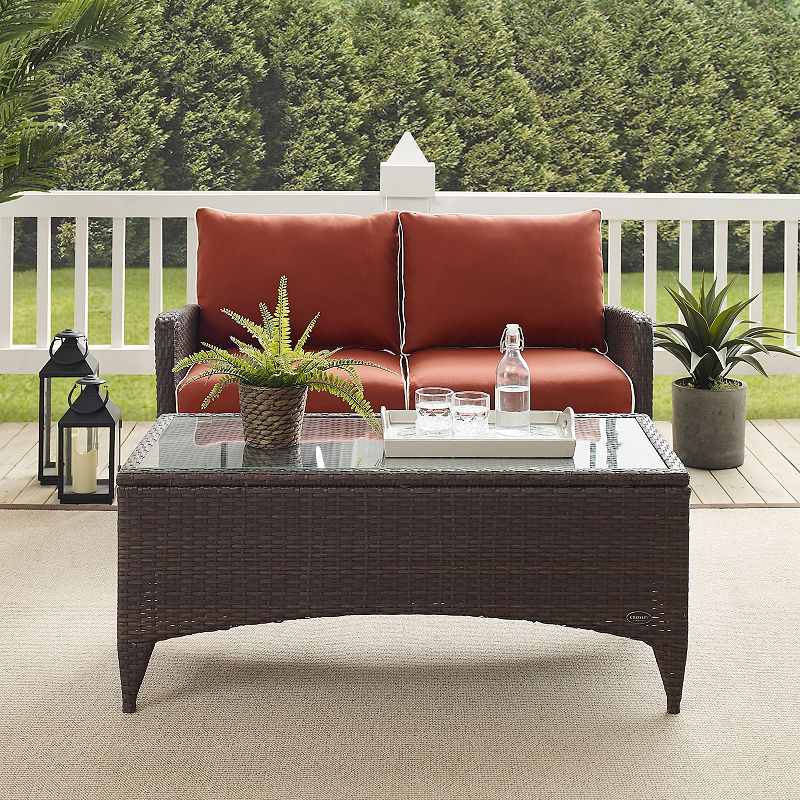 Crosley Kiawah 2-Piece Outdoor Wicker Conversation Set