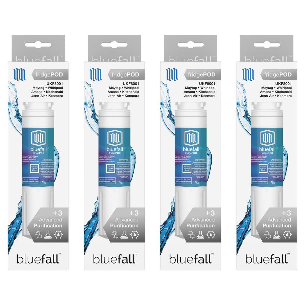 DRINKPOD 4 Compatible Refrigerator Water Filters Fits Maytag UKF8001 (Value Pack) BF-UKF8001-4PK