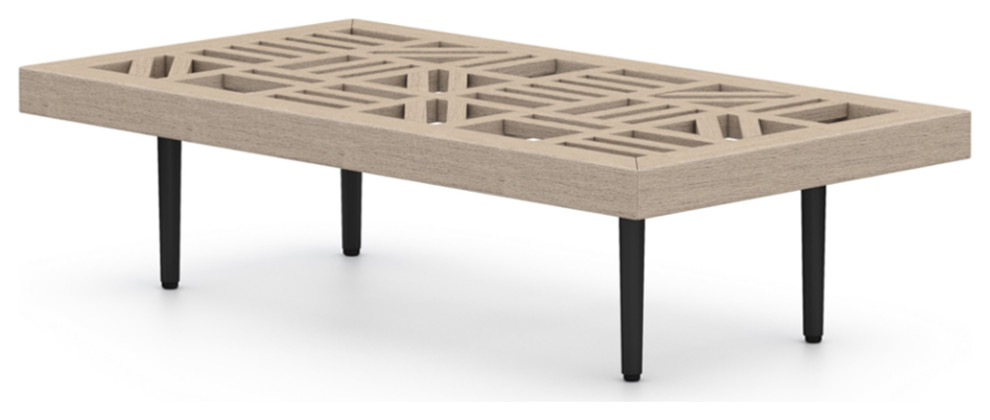 Yamila Low Outdoor End Table   Midcentury   Outdoor Side Tables   by Marco Polo Imports  Houzz