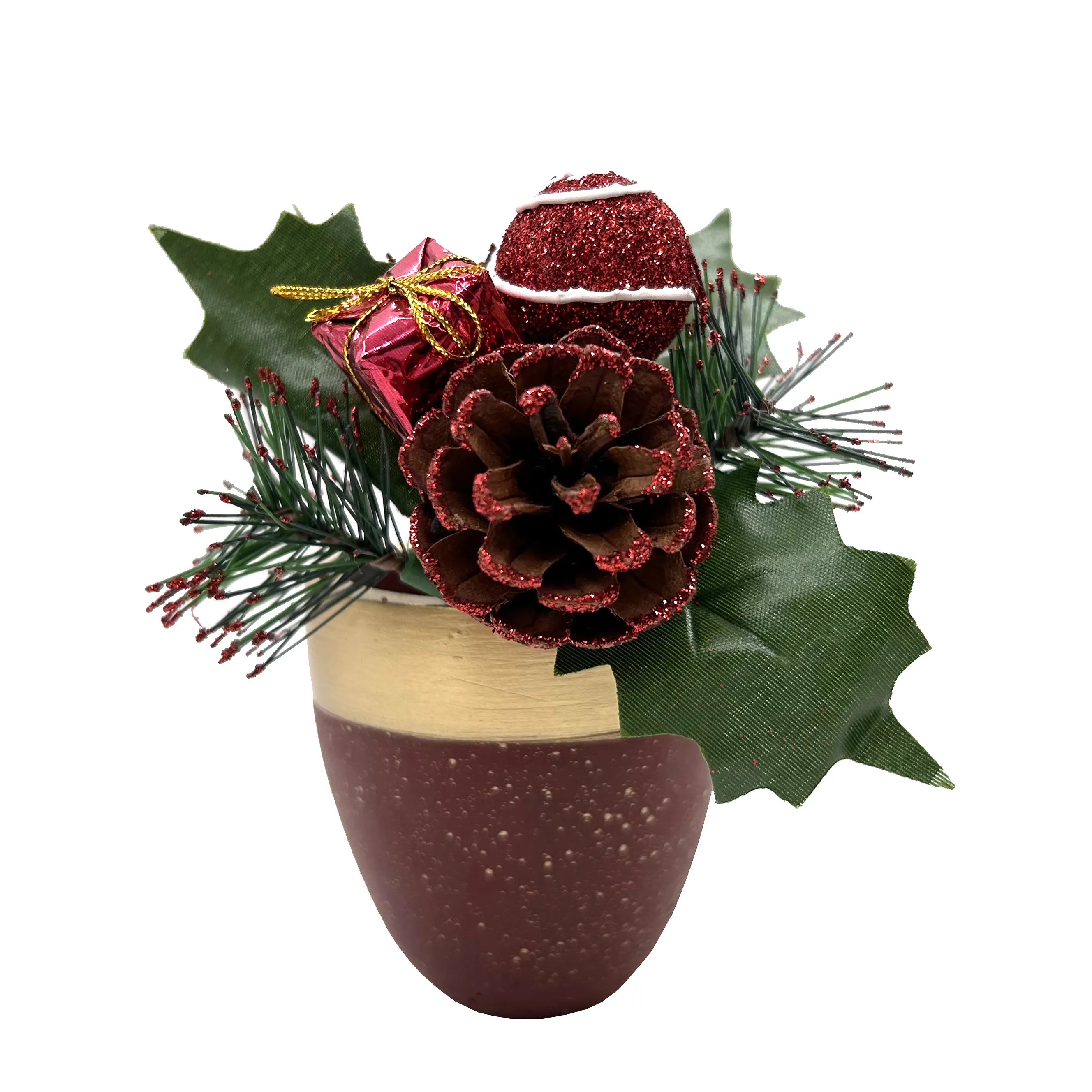 Christmas Decor Cement Artificial Flowers Plant Pots Garden Supplies for Backyard Decor