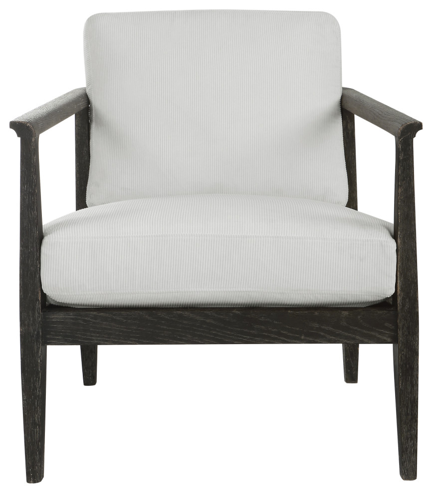 Brunei White Accent Chair   Midcentury   Armchairs And Accent Chairs   by Ownax  Houzz