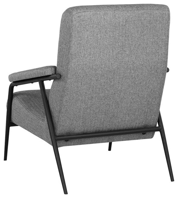 Barto Lounge Chair  Salt And Pepper Tweed   Midcentury   Armchairs And Accent Chairs   by Peachtree Fine Furniture  Houzz