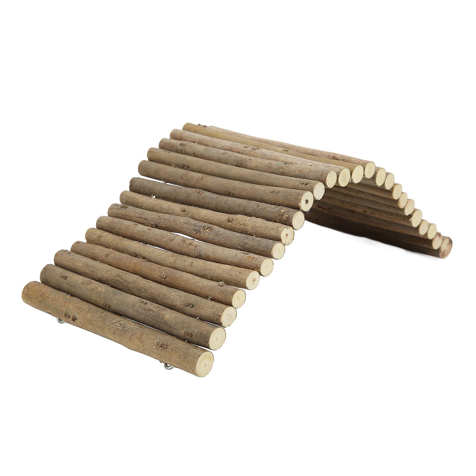 Wooden Hamster Bridge Small Animal Bendy Bridge For Guinea Pigs Ferrets Hedgehogs Chinchillas Small Rabbits15x30cm / 5.9x11.8in