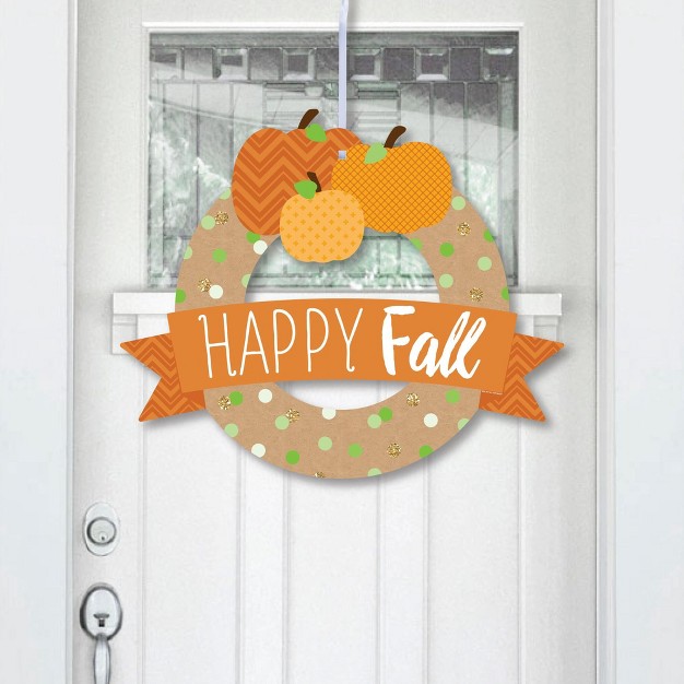 Big Dot Of Happiness Pumpkin Patch Outdoor Fall Halloween Or Thanksgiving Party Decor Front Door Wreath