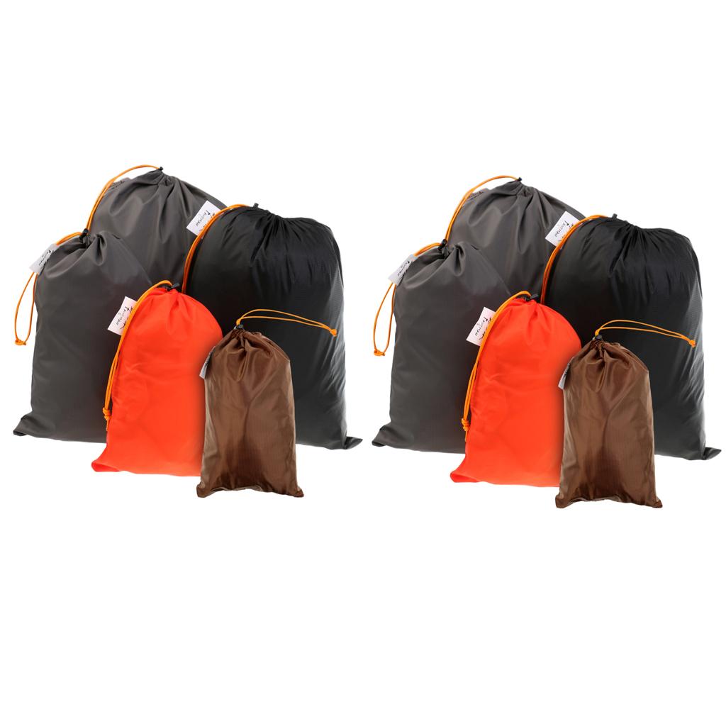 10 Pcs Water & Dust- Compression Stuff Sack Bag Lightweight Outdoor Camping Sleeping Bag Storage Package Hiking