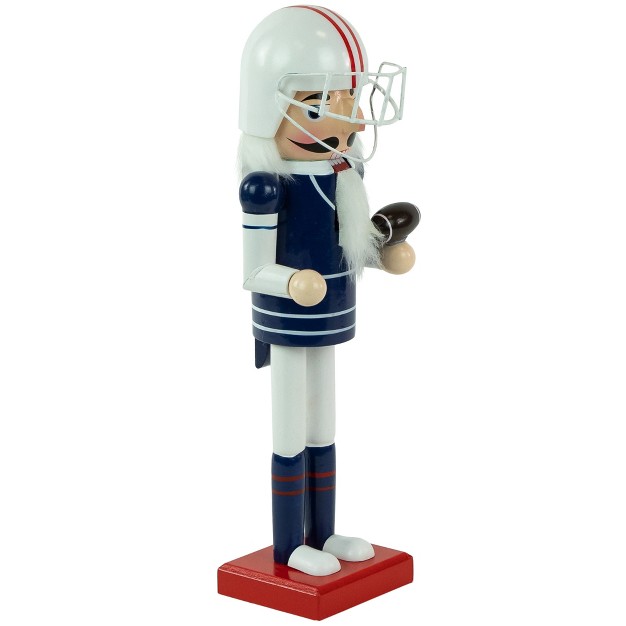 Red And White Wooden Christmas Nutcracker Football Player