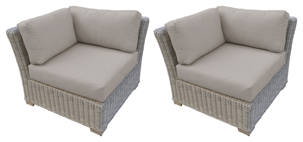 Coast Corner Sofa 2 Per Box in Aruba   Tropical   Outdoor Lounge Chairs   by TKClassics  Houzz