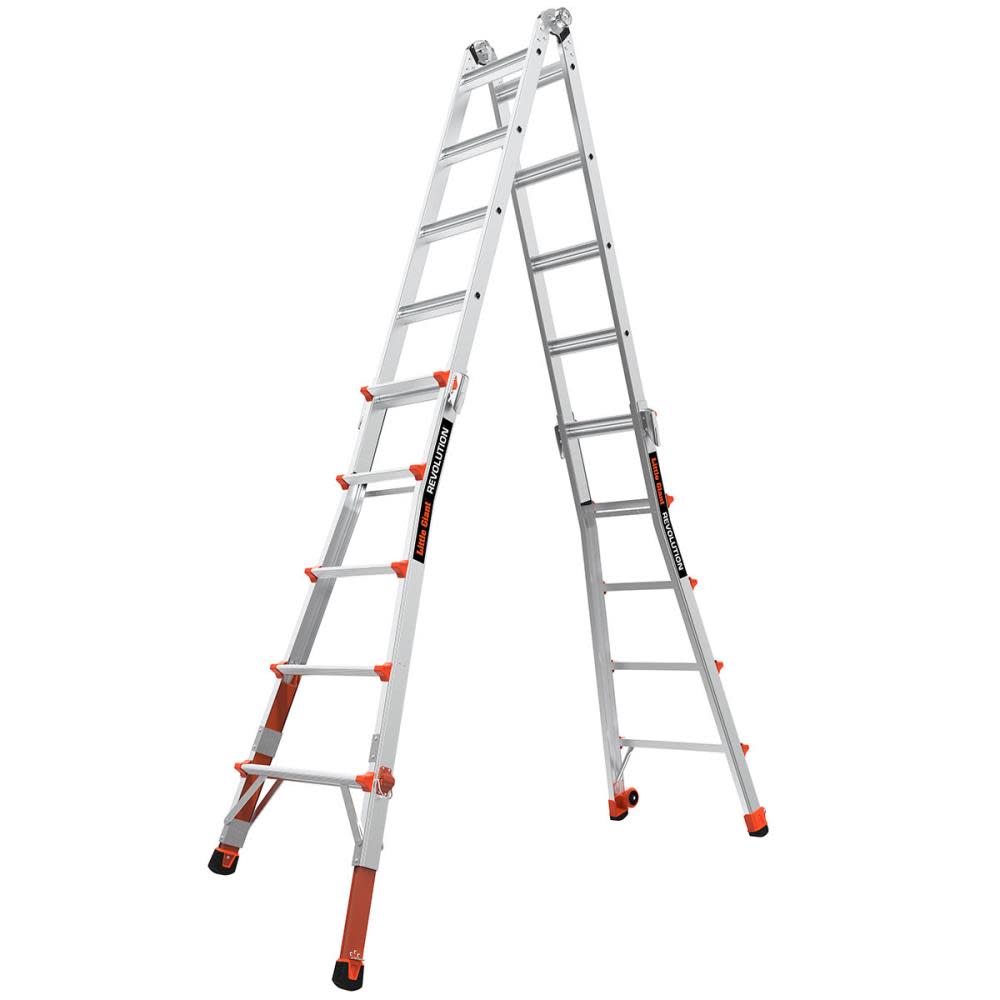 Revolution M22 Aluminum Type-1A 300lb Telescoping Multi-Position Ladder with Ratchet Leg Leveler