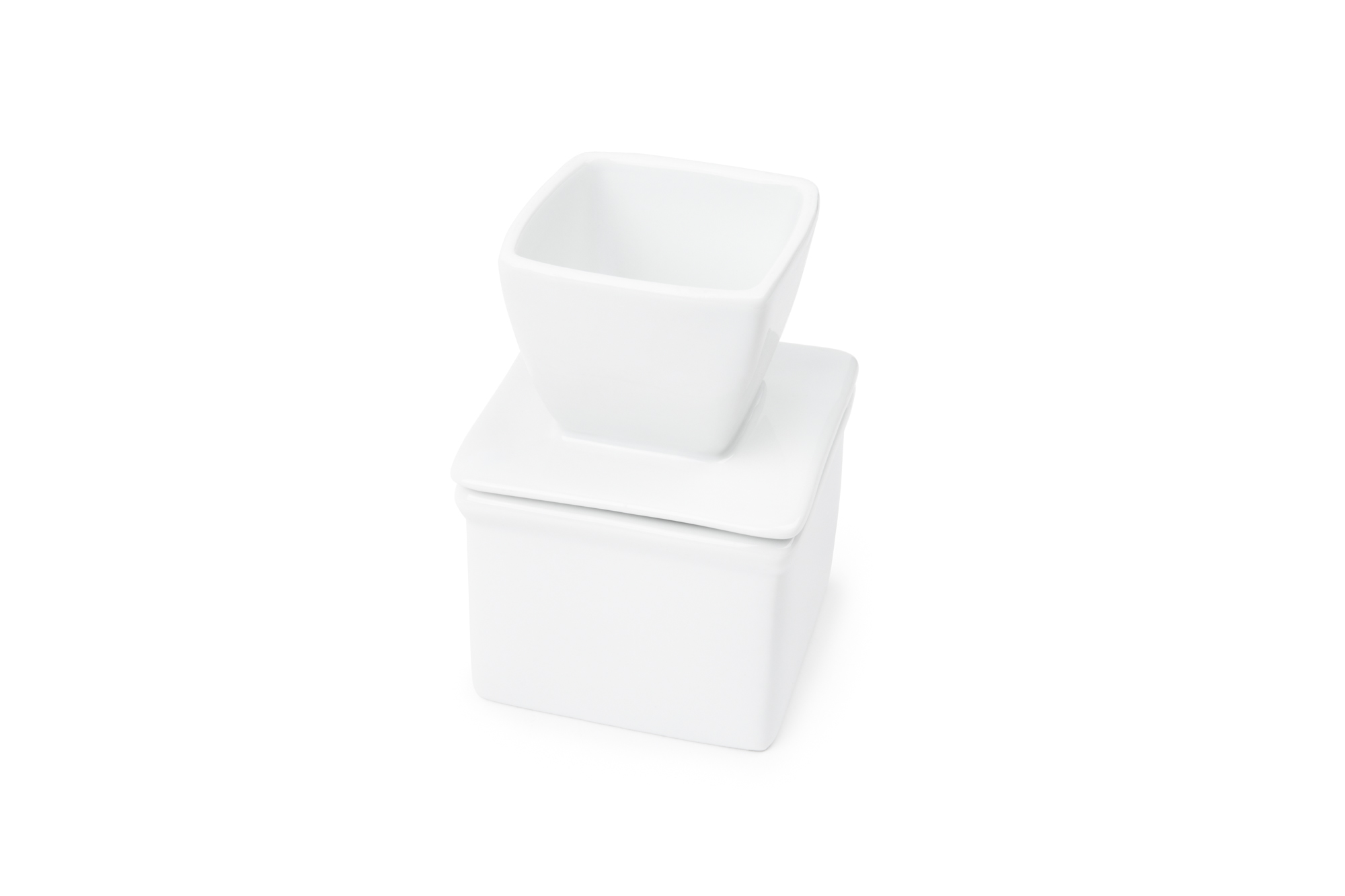 Fox Run 3040 Butter Keeper Stoneware， 3.75 x 3.75 x 5.5 Inches， White