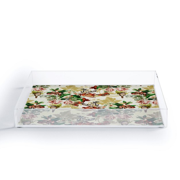 Marta Barragan Camarasa Baroque Flower Bouquet I Acrylic Tray Deny Designs