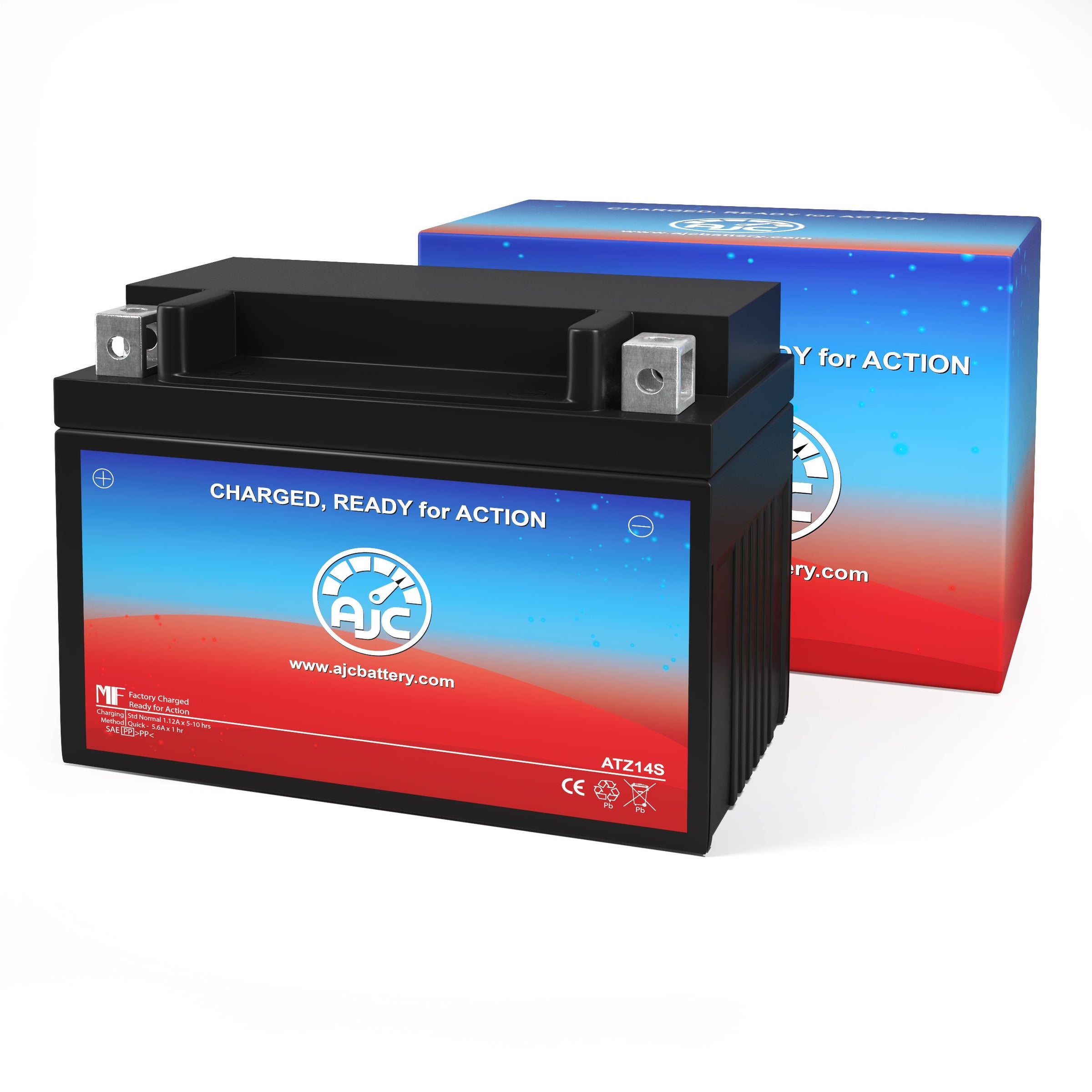 AJC ATZ14S Powersports Battery BatteryClerkcom Powersports