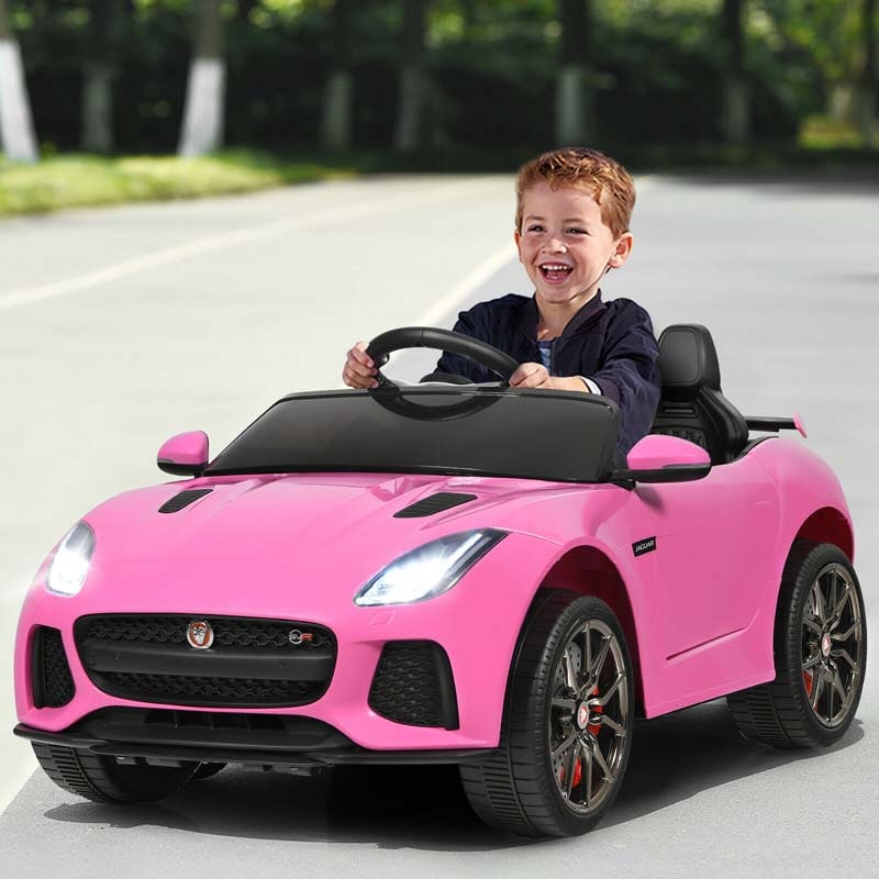 12V Jaguar F-Type SVR Licensed Kids Ride On Car, Battery Powered Riding Toy Car with Remote Control