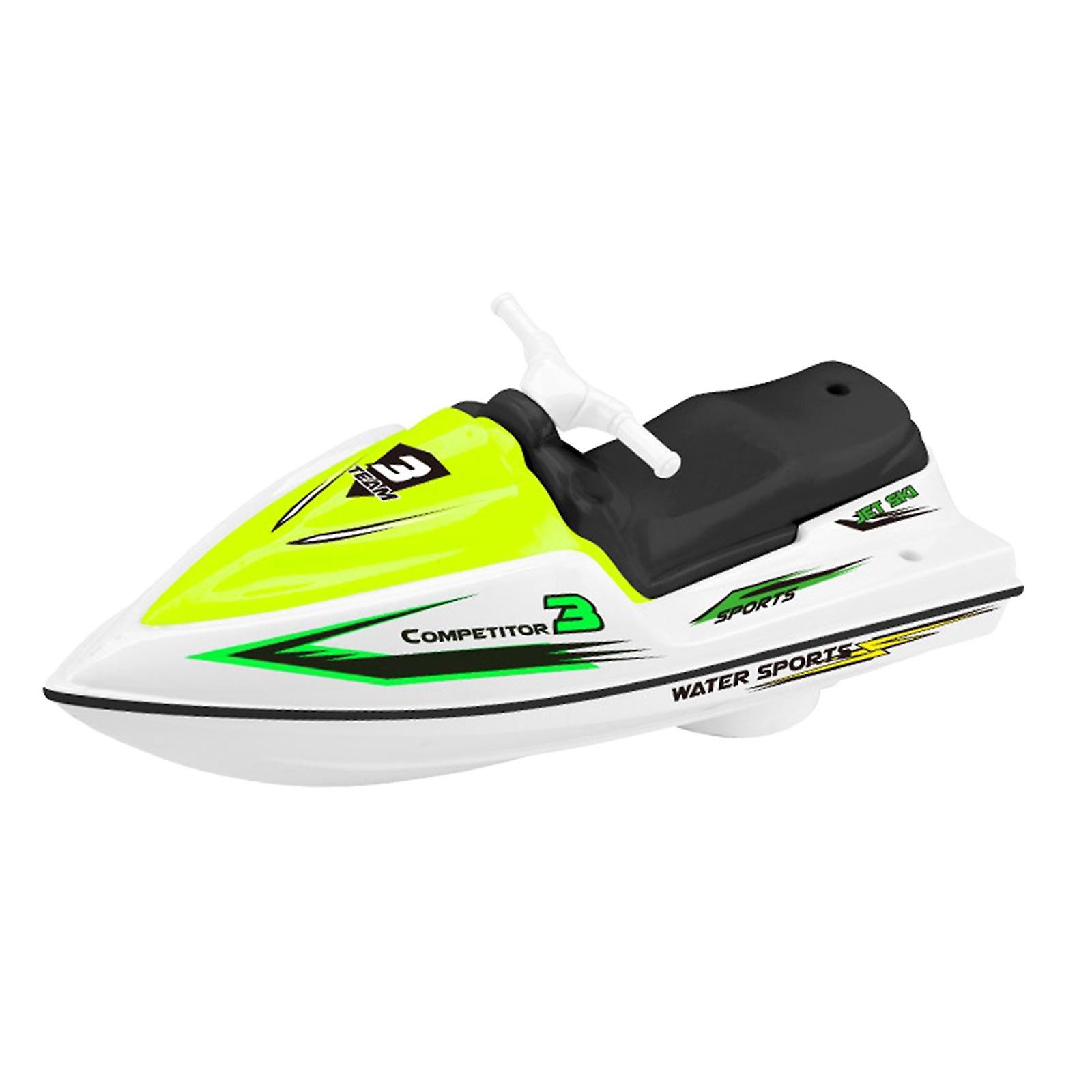 Electric Speed Boat Toy Boat Tub Toy Boat Bathtub Toy For Children Baby Kids Yellow And Green