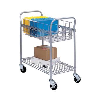 Safco Gary Metal Wire Mail Cart 24 in. W 5235GR