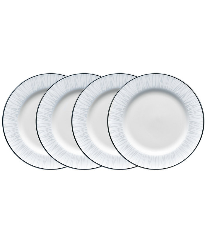 Noritake Glacier Platinum Set of 4 Bread Butter and Appetizer Plates Service For 4