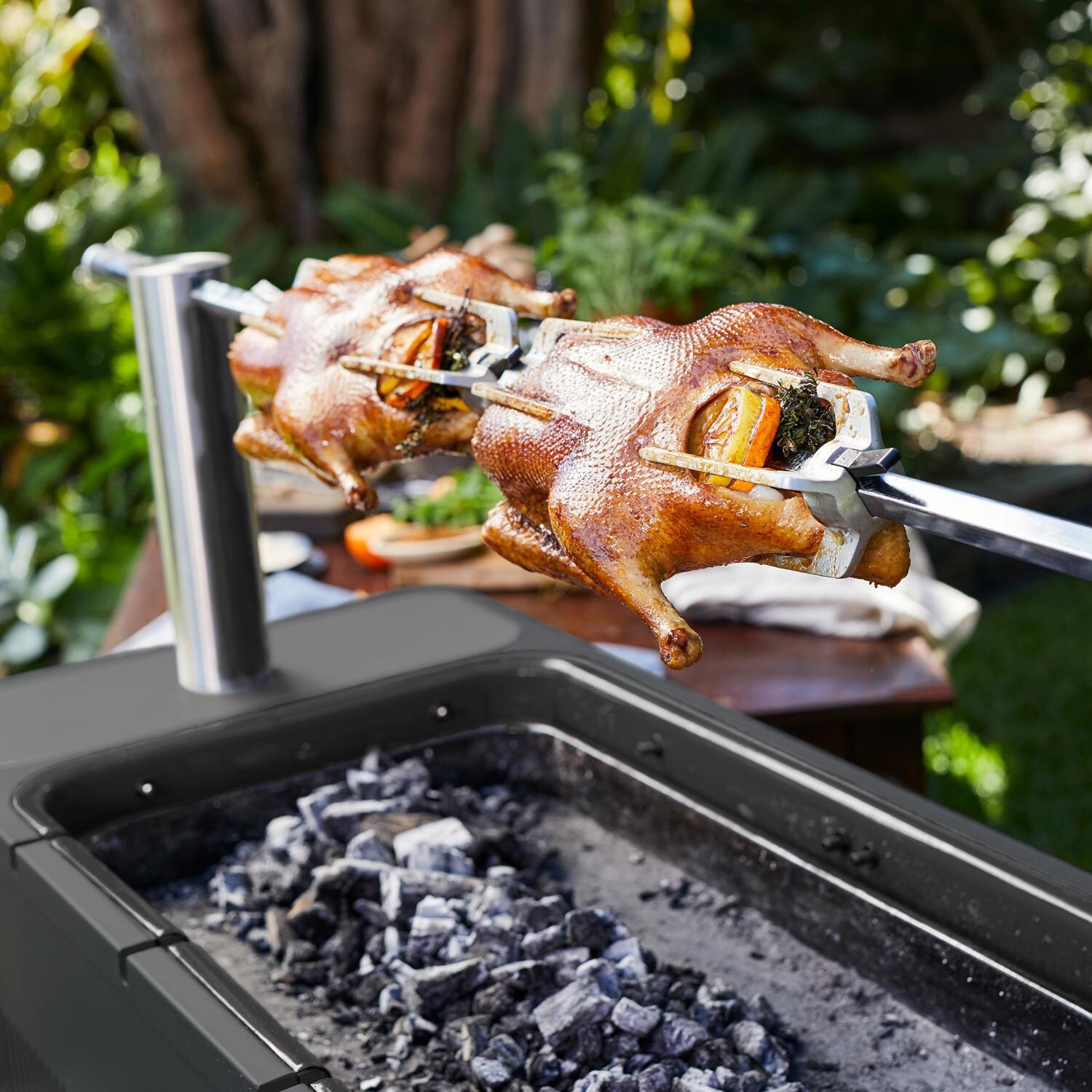 Everdure FUSION 29-Inch Charcoal Grill With Rotisserie and Electronic Ignition