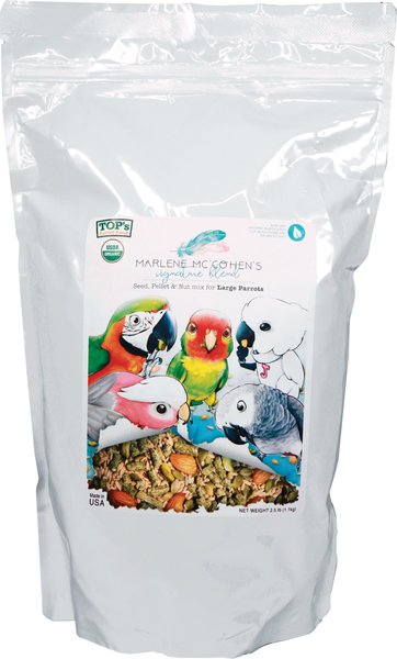 TOP's Parrot Food Organic Marlene Mc'Cohen's Signature Blend Large Parrot Food， 2.5-lb bag