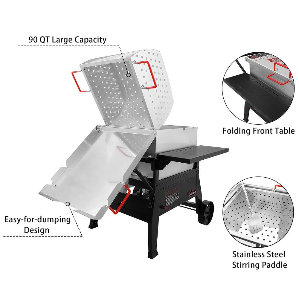 CreoleFeast Single Sack Crawfish Boiler Outdoor Stove Propane Gas Grill Cooker in Black CFB1001A