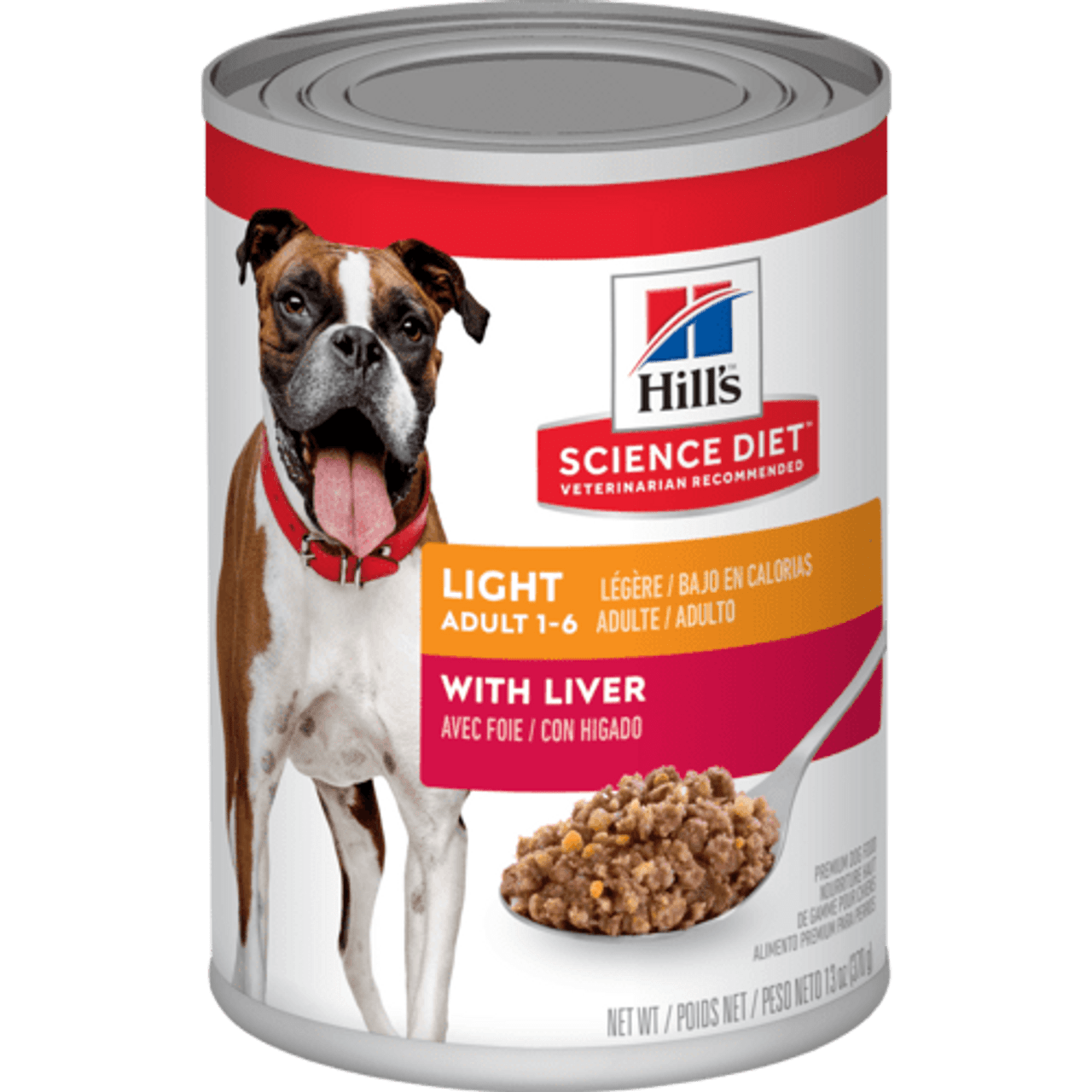 Hill's Science Diet Adult Light With Liver Canned Dog Food， 13 Oz.