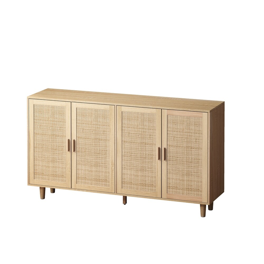 Elegant and Functional Rattan Decorative Storage Cabinet