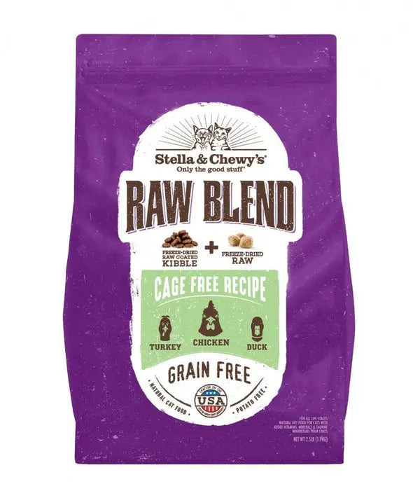 Stella and Chewy Raw Blend Kibble Cage Free Poultry Recipe Dry Cat Foo;