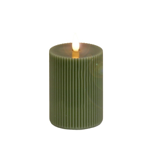 Led Real Motion Flameless Green Candle Warm White Light National Tree Company